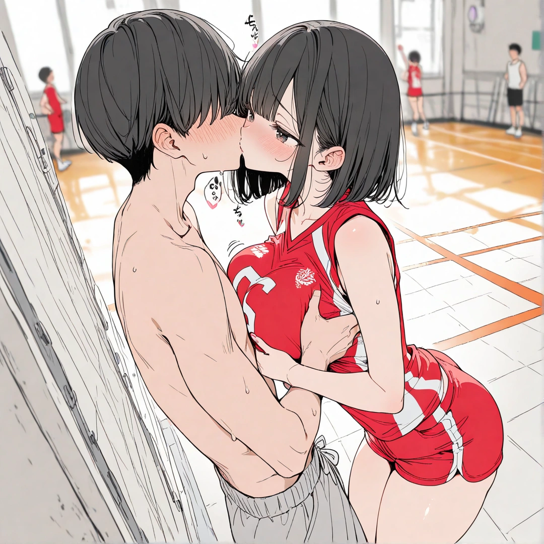 バレー部の彼女と体育館でイチャラブ生ハメSEXした 3