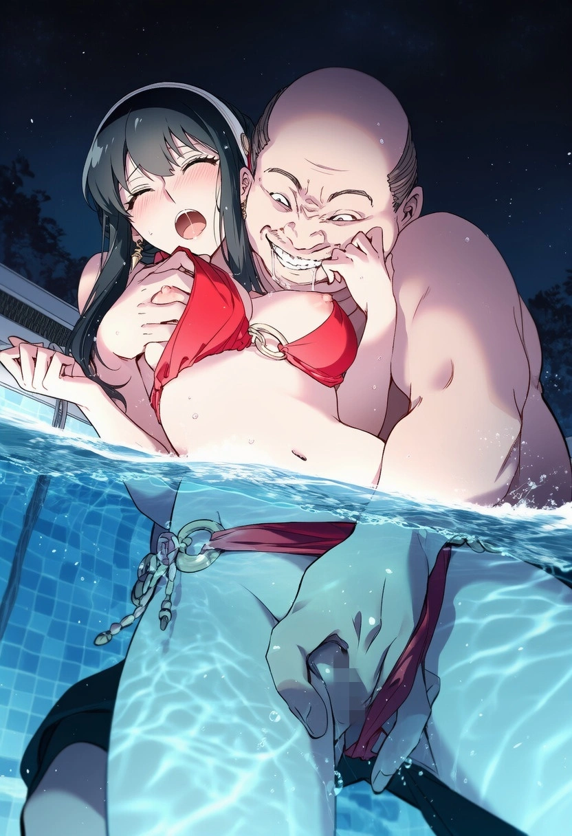 不倫妻ヨル：密通ナイトプール（BoothのCG集追加） 14