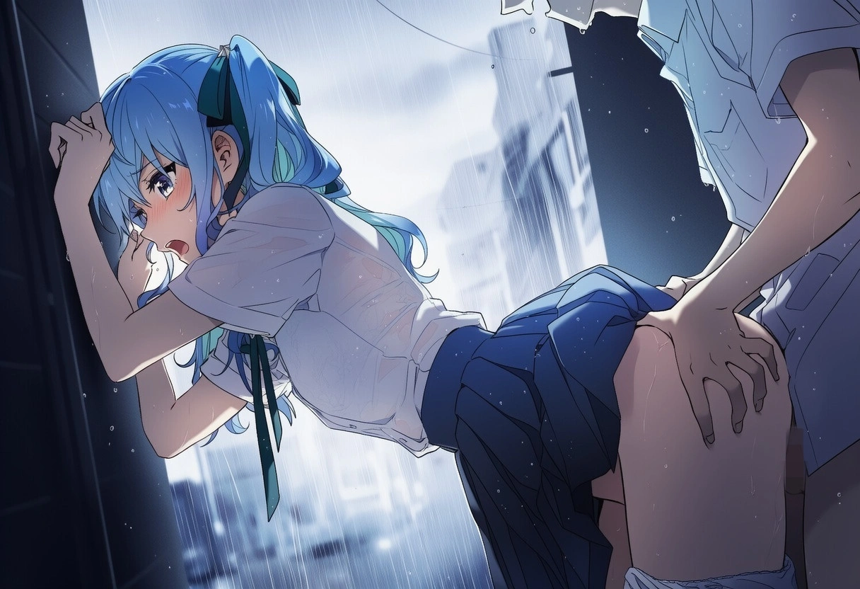 濡れ透けsiちゃん：雨天強姦 27