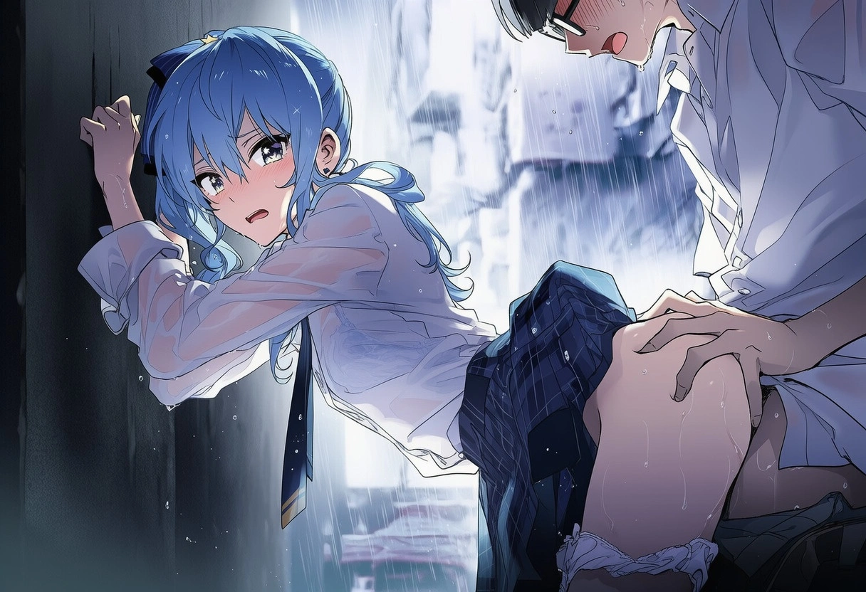 濡れ透けsiちゃん：雨天強姦 28